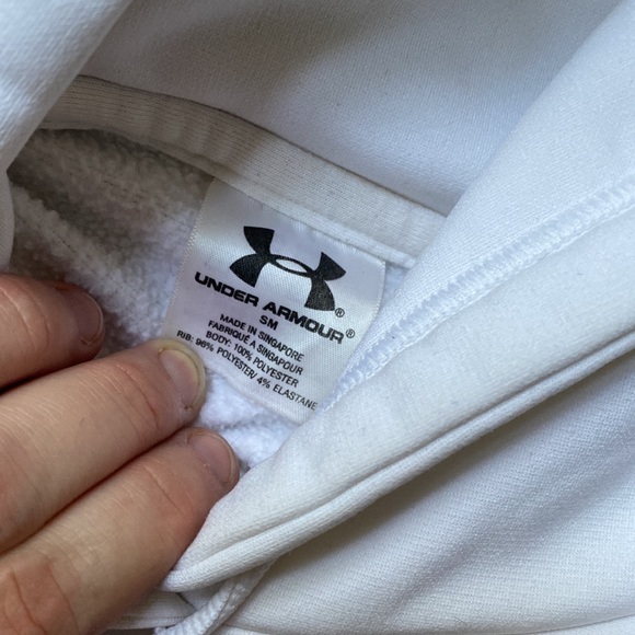 Under Armour - Womens - Small - White and silver accent sweatshirt - Picture 3 of 8